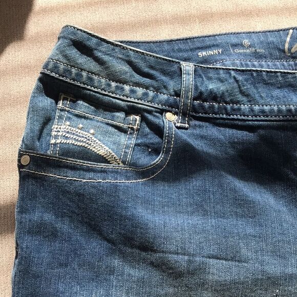 Lane Bryant Genius Fit Skinny Jeans Women‎ Plus 24 Destroyed Studded Back Pocket - Picture 4 of 12